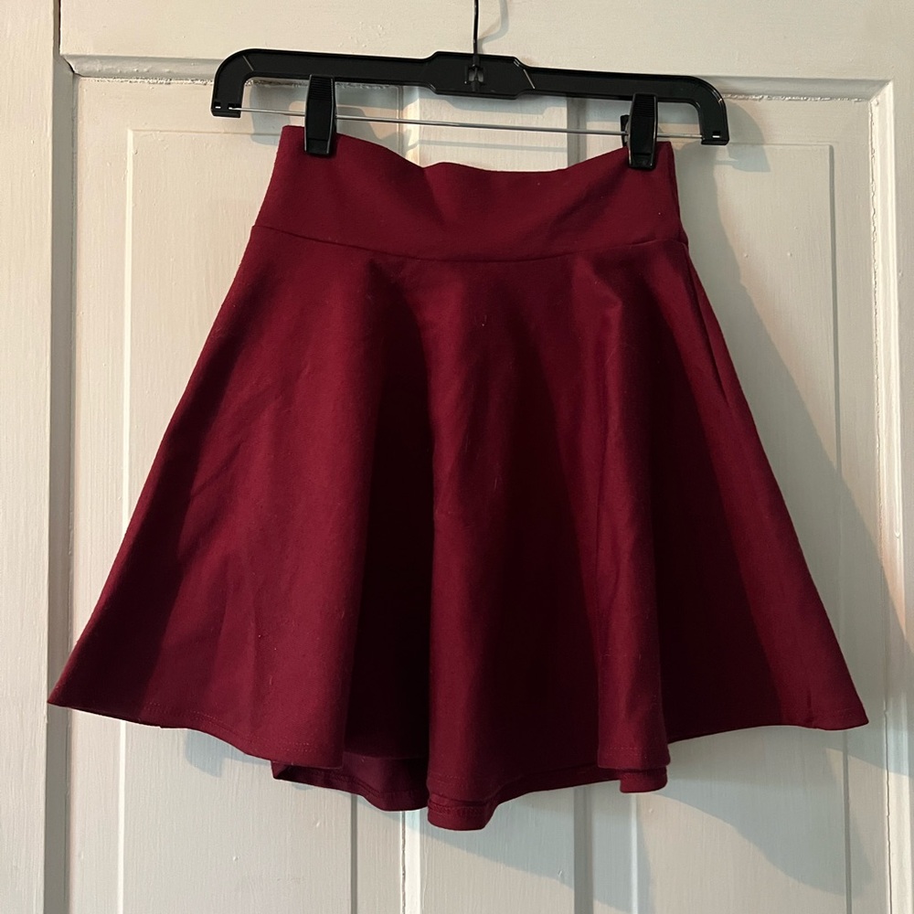 Maroon Skater Skirt
